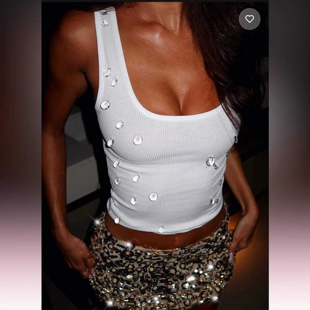 White Fox Brat Girl Summer Tank - White